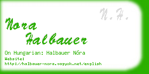 nora halbauer business card