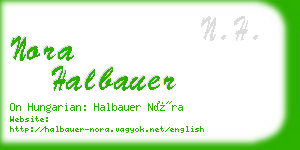 nora halbauer business card